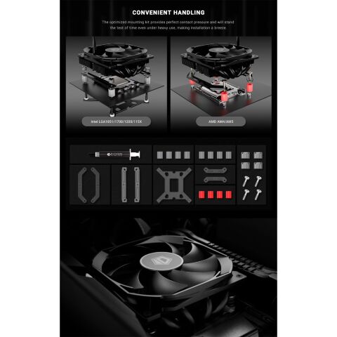 Кулер для процессора ID-Cooling IS-37-XT Black - Нулевой остаток (Feed) - Нулевой остаток (Feed)