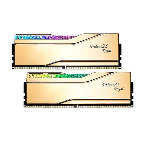 Модуль памяти для компьютера DDR5 64GB (2x32GB) 6000 MHz Trident Z5 Royal Gold G.Skill (F5-6000J2836G32GX2-TR5G) - Нулевой остаток (Feed) - Нулевой остаток (Feed)