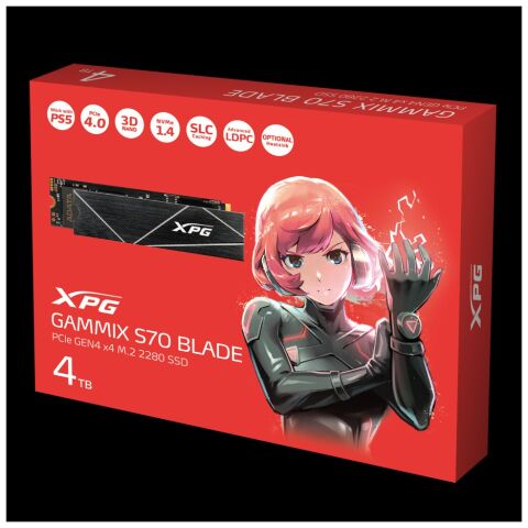 Накопитель SSD M.2 2280 4TB ADATA (AGAMMIXS70B-4T-CS) - Внутренние SSD  - Внутренние SSD 