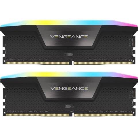 Модуль памяти для компьютера DDR5 32GB (2x16GB) 6000 MHz Vengeance RGB Black Corsair (CMH32GX5M2E6000Z36) - Нулевой остаток (Feed)  - Нулевой остаток (Feed) 