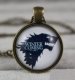 Медальйон Game of Thrones Stark Wolf (метал + скло) - -