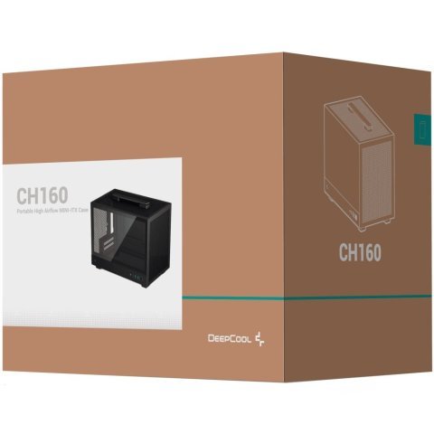 Корпус Deepcool CH160 Black (R-CH160-BKNGI0-G-1) - Нулевой остаток (Feed) - Нулевой остаток (Feed)