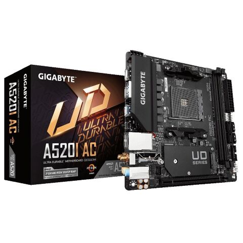 Материнская плата GIGABYTE A520I AC - Нулевой остаток (Feed) - Нулевой остаток (Feed)