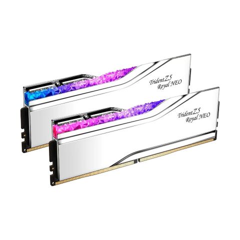 Модуль памяти для компьютера DDR5 64GB (2x32GB) 6000 MHz Trident Z5 Royal Silver G.Skill (F5-6000J2836G32GX2-TR5S) - Нулевой остаток (Feed) - Нулевой остаток (Feed)