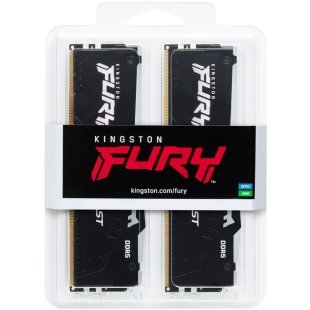Модуль памяти для компьютера DDR5 32GB (2x16GB) 6400 MHz Beast RGB XMP Kingston Fury (ex.HyperX) (KF564C32BBAK2-32)