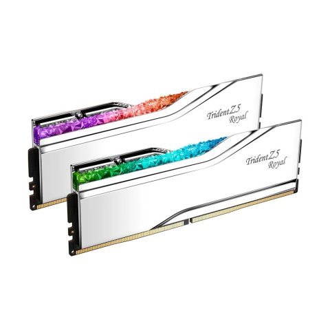 Модуль памяти для компьютера DDR5 64GB (2x32GB) 6400 MHz Trident Z5 Royal Silver G.Skill (F5-6400J3239G32GX2-TR5S) - Нулевой остаток (Feed) - Нулевой остаток (Feed)