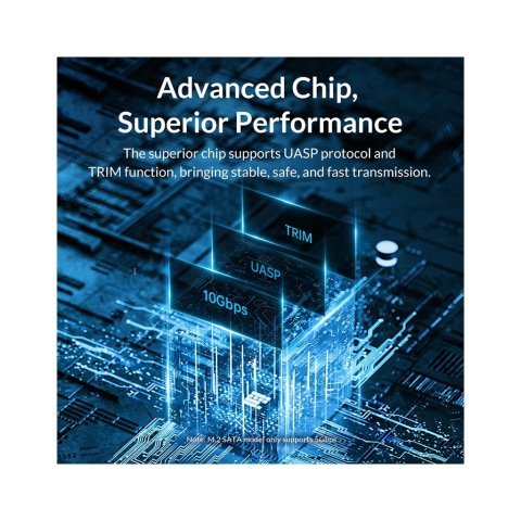 Карман внешний Orico USB3.2 Gen2 USB-C M.2 NVMe/NGFF(SATA) Dual Protocol SSD (HC380503) - Нулевой остаток (Feed)  - Нулевой остаток (Feed) 