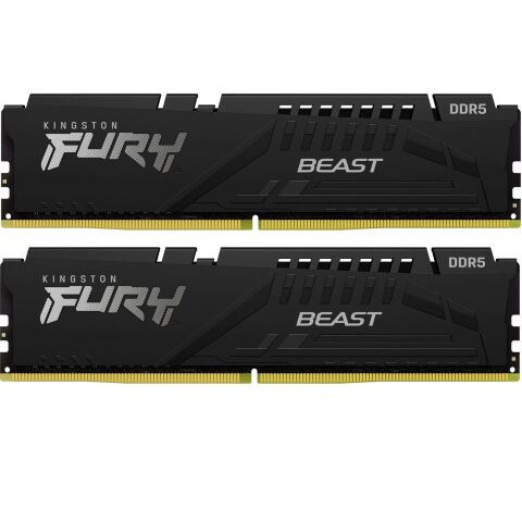 Модуль памяти для компьютера DDR5 64GB (2x32GB) 6000 MHz Beast Black EXPO Kingston Fury (ex.HyperX) (KF560C30BBEK2-64) - Модули памяти для компьютера  - Модули памяти для компьютера 