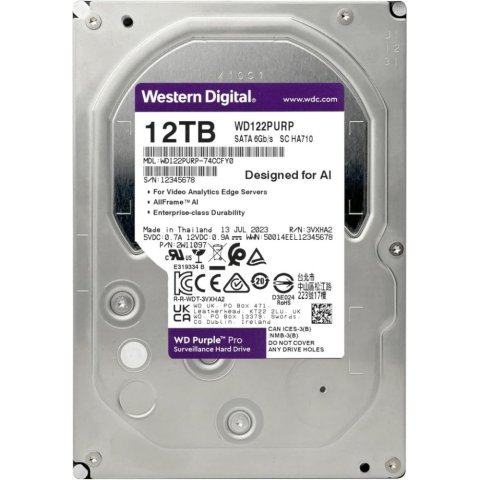 Жесткий диск 3.5" 12TB WD (WD122PURP) - Нулевой остаток (Feed) - Нулевой остаток (Feed)