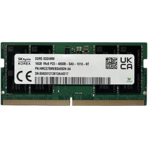 Модуль памяти для ноутбука SoDIMM DDR5 16GB 4800 MHz Hynix (HMCG78MEBSA092N) - Нулевой остаток (Feed) - Нулевой остаток (Feed)