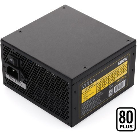 Блок питания Vinga 600W (VPS-600P) - Нулевой остаток (Feed) - Нулевой остаток (Feed)