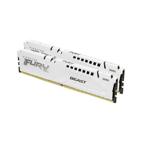 Модуль памяти для компьютера DDR5 32GB (2x16GB) 6000 MHz Beast White Kingston Fury (ex.HyperX) (KF560C36BWE2K2-32) - Нулевой остаток (Feed) - Нулевой остаток (Feed)