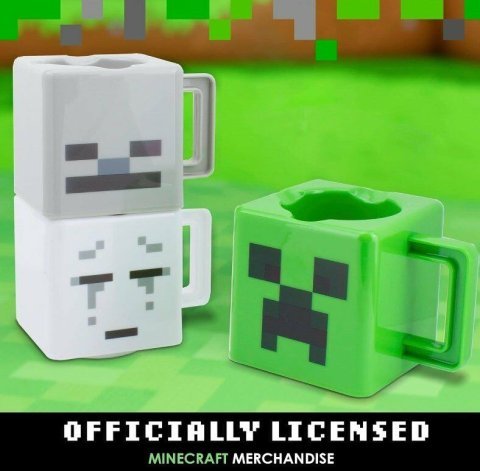 Набор 3 чашек Minecraft Stacking Coffee Mugs Creeper Skeleton and Ghast кружки Майнкрафт 250 мл - -