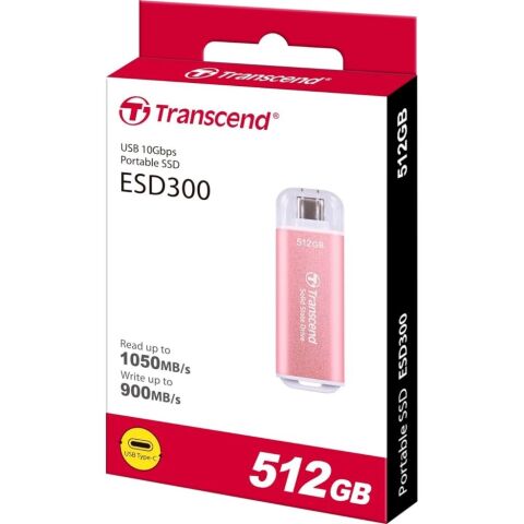 Накопитель SSD USB Type-C 512GB ESD300 Transcend (TS512GESD300P) - Нулевой остаток (Feed) - Нулевой остаток (Feed)