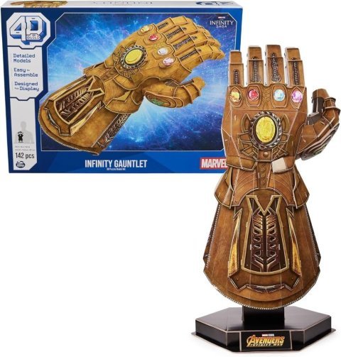 Пазл 4D Build Marvel Infinity Gauntlet puzzle 3D картон Рукавичка нескінченності 142 шт. - -