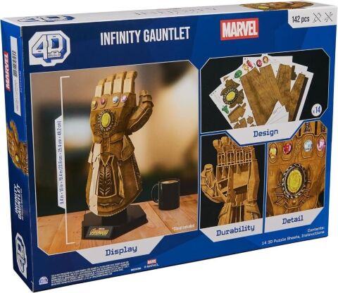Пазл 4D Build Marvel Infinity Gauntlet puzzle 3D картон Рукавичка нескінченності 142 шт. - -