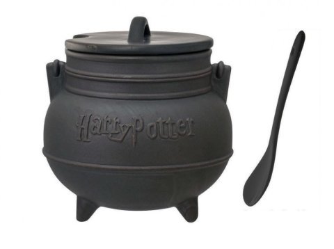 Кружка котёл Harry Potter Black Cauldron Ceramic Soup Mug with Spoon чашка Гарри Поттер - -
