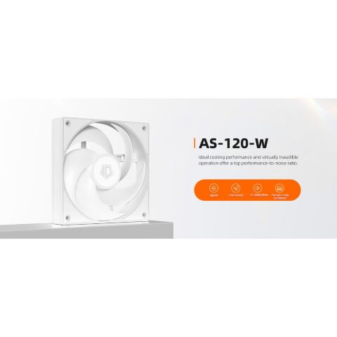 Кулер для корпуса ID-Cooling Вентилятор ID-Cooling AS-120-W (AS-120-W) - Нулевой остаток (Feed) - Нулевой остаток (Feed)