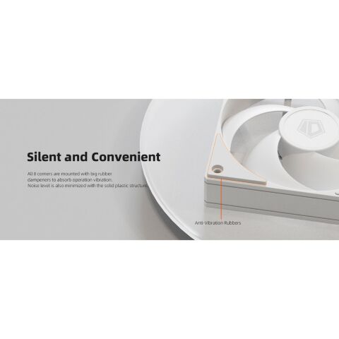 Кулер для корпуса ID-Cooling Вентилятор ID-Cooling AS-120-W (AS-120-W) - Нулевой остаток (Feed) - Нулевой остаток (Feed)