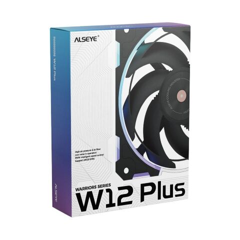 Кулер для корпуса Alseye W12-Plus-B ((Forward Blades) (S.04.07.0066) - Вентиляторы к корпусам - Вентиляторы к корпусам