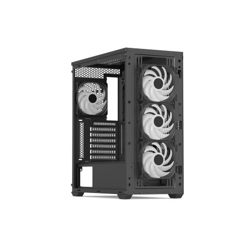 Корпус для ПК AeroCool D502A-G-BK-v1 Black (ACCM-DS02043.11) - Нулевой остаток (Feed)  - Нулевой остаток (Feed) 