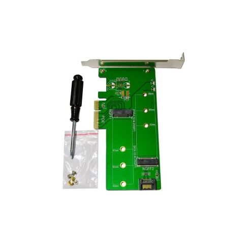 Контроллер Maiwo Multi-Size PCIex4 & SATA to M.2 (M-Key or B-key) KT015 SSD (45774) - Нулевой остаток (Feed)  - Нулевой остаток (Feed) 
