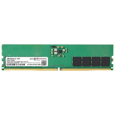 Модуль памяти для компьютера DDR5 16GB 5600 MHz JetRam Transcend (JM5600ALE-16G) - Нулевой остаток (Feed) - Нулевой остаток (Feed)