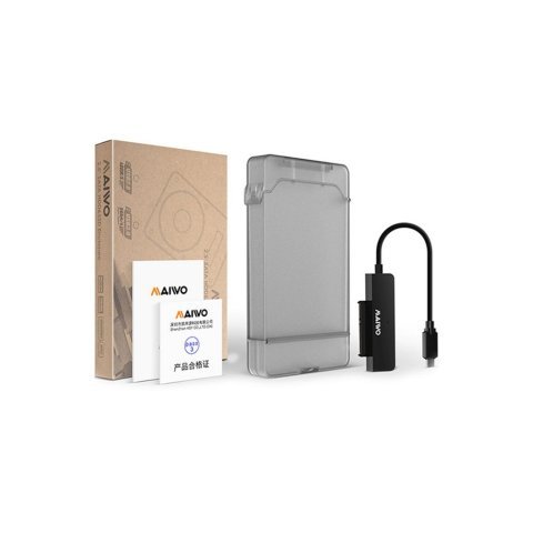 Карман внешний Maiwo USB3.1 GEN1 TypeC to HDD 2,5" SATA/SSD black (K104G2 black) - Нулевой остаток (Feed) - Нулевой остаток (Feed)