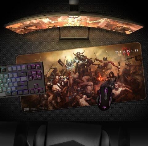 Килимок для миші ігрова поверхня Blizzard DIABLO 4 Heroes (Діабло) XL (90*42 cm) - -