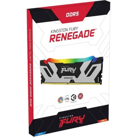 Модуль памяти для компьютера DDR5 32GB (2x16GB) 8000 MHz Renegade RGB XMP Kingston Fury (ex.HyperX) (KF580C38RSAK2-32) - Нулевой остаток (Feed)  - Нулевой остаток (Feed) 