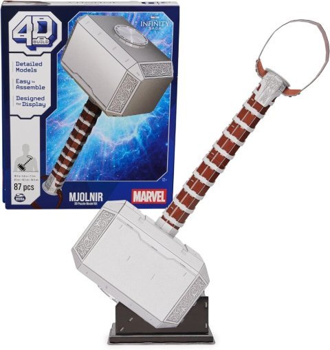 Пазл 4D Build Marvel Thor Mjolnir Hammer puzzle 3D картон Молот Тора Мьольнір 87 шт. - -