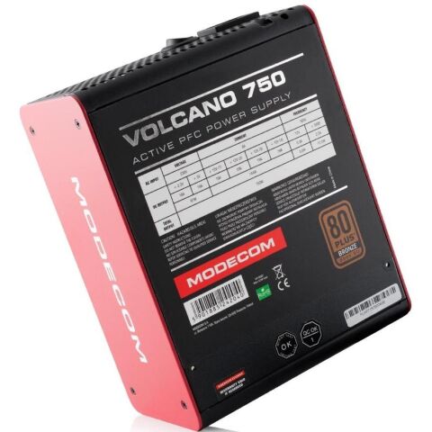 Блок питания Modecom 750W VOLCANO (ZAS-MC85-SM-750-ATX-VOLCA) - Нулевой остаток (Feed) - Нулевой остаток (Feed)
