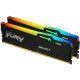 Модуль памяти для компьютера DDR5 64GB (2x32GB) 5600 MHz FURY Beast RGB Kingston Fury (ex.HyperX) (KF556C40BBAK2-64) - Нулевой остаток (Feed) - Нулевой остаток (Feed)
