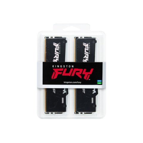 Модуль памяти для компьютера DDR5 64GB (2x32GB) 5600 MHz FURY Beast RGB Kingston Fury (ex.HyperX) (KF556C40BBAK2-64) - Нулевой остаток (Feed) - Нулевой остаток (Feed)