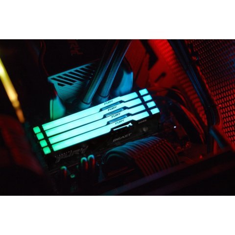 Модуль памяти для компьютера DDR5 64GB (2x32GB) 5600 MHz FURY Beast RGB Kingston Fury (ex.HyperX) (KF556C40BBAK2-64) - Нулевой остаток (Feed) - Нулевой остаток (Feed)