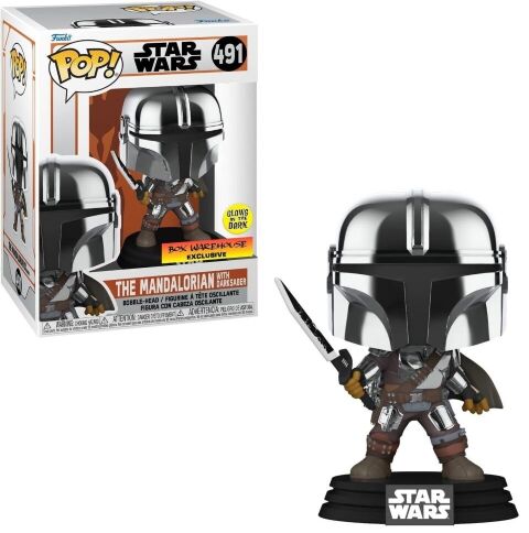 Фігурка Funko Star Wars: Mandalorian with Darksaber Фанко Мандалорець Темний меч (Glow, Exclusive) 491 -   -  