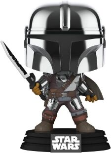 Фігурка Funko Star Wars: Mandalorian with Darksaber Фанко Мандалорець Темний меч (Glow, Exclusive) 491