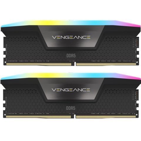 Модуль памяти для компьютера DDR5 32GB (2x16GB) 6400 MHz Vengeance RGB Black Corsair (CMH32GX5M2B6400C36) - Нулевой остаток (Feed) - Нулевой остаток (Feed)