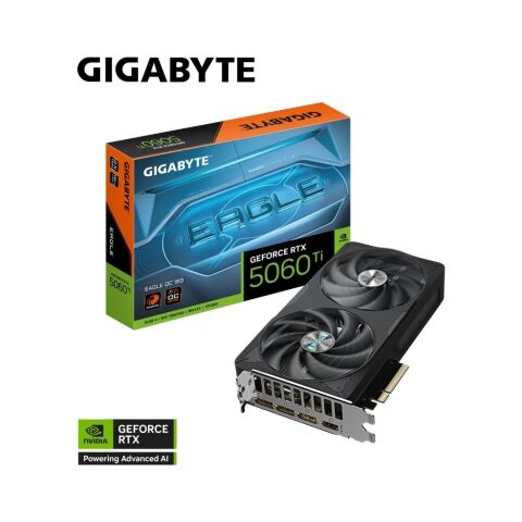 Видеокарта GIGABYTE GeForce RTX5060Ti 16Gb EAGLE OC (GV-N506TEAGLE OC-16GD) - Нулевой остаток (Feed) - Нулевой остаток (Feed)