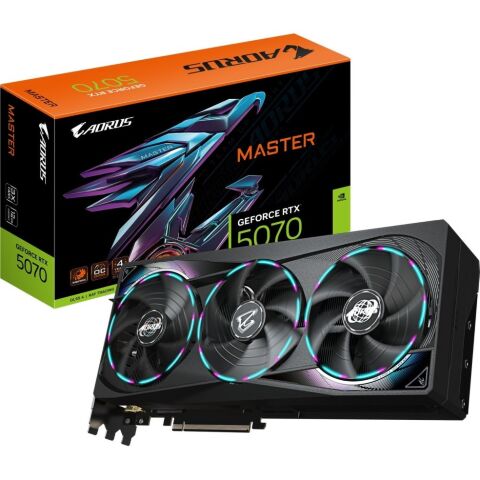 Видеокарта GIGABYTE GeForce RTX5070 12Gb AORUS MASTER (GV-N5070AORUS M-12GD) - Нулевой остаток (Feed) - Нулевой остаток (Feed)