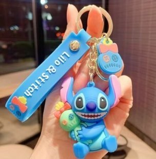 Брелок підвіска на рюкзак Stitch Blue Стич 3D Keychain Backpack 2