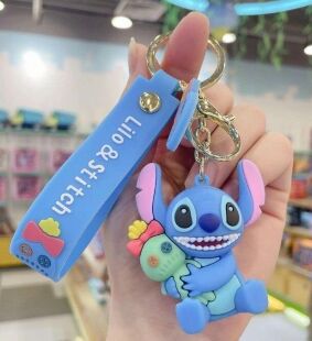 Брелок підвіска на рюкзак Stitch Blue Стич 3D Keychain Backpack 2