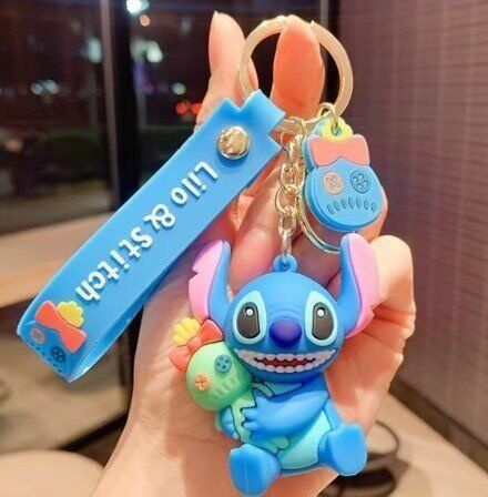 Брелок підвіска на рюкзак Stitch Blue Стич 3D Keychain Backpack 2 - -