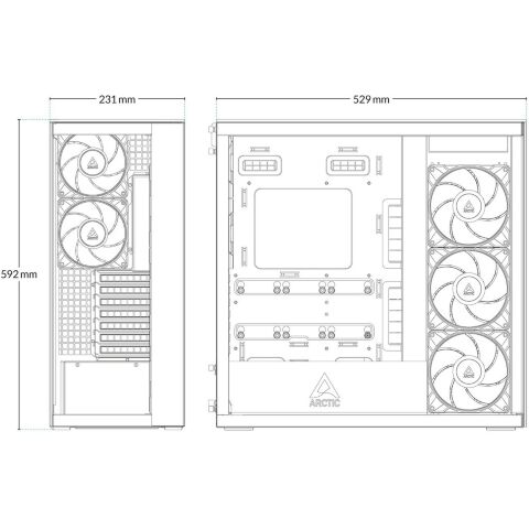 Корпус Arctic XTENDER WHT (ACPCC00014A) - Корпуса - Корпуса