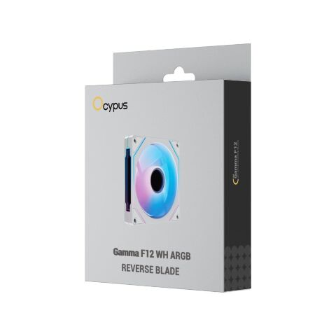 Кулер для корпуса OCYPUS GAMMA F12 WH ARGB REVERSE BLADE (GAMMA-F12-WH1AM01X-GL) - Нулевой остаток (Feed) - Нулевой остаток (Feed)