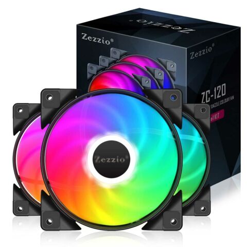 Кулер для корпуса Zezzio ZC-120 Colorful 3in1 - Нулевой остаток (Feed) - Нулевой остаток (Feed)