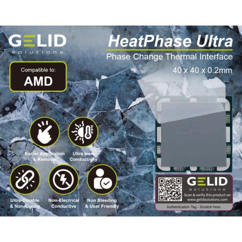 Термопрокладка Gelid Solutions HeatPhase Ultra for AMD CPU (PH-GC-01-A) - Нулевой остаток (Feed)  - Нулевой остаток (Feed) 