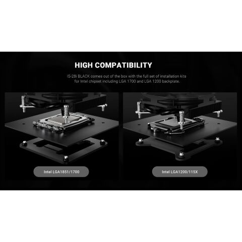 Кулер для процессора ID-Cooling IS-28i BLACK - Нулевой остаток (Feed) - Нулевой остаток (Feed)