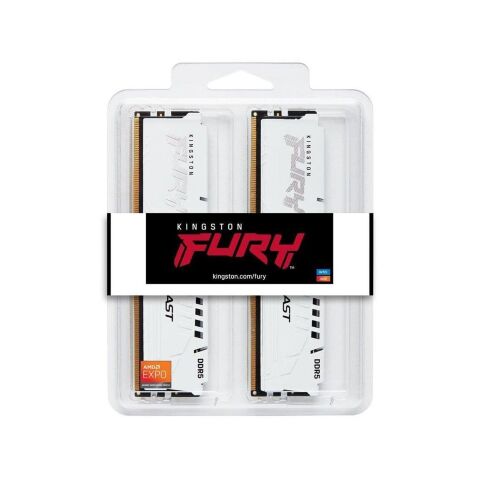 Модуль памяти для компьютера DDR5 32GB (2x16GB) 6000 MHz Beast White Kingston Fury (ex.HyperX) (KF560C36BWE2K2-32) - Модули памяти для компьютера  - Модули памяти для компьютера 