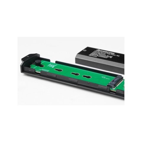 Карман внешний Chieftec M.2 PCIe NVMe/SATA SSD CEB-M2C-TLE USB 3.2 Gen2 Type-C Tool-Less Alum/Plastic (CEB-M2C-TLE) - Нулевой остаток (Feed) - Нулевой остаток (Feed)